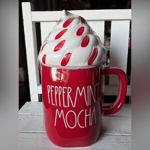 Rae Dunn Red Peppermint Mocha Mug